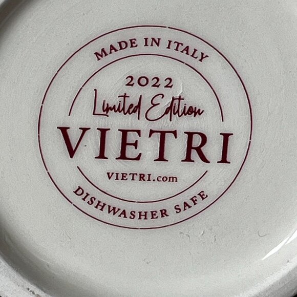 Vietri Old St. Nick Mug 2022 Limited Edition Santa & Bird Italy Made Christmas - Picture 11 of 12